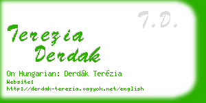 terezia derdak business card
